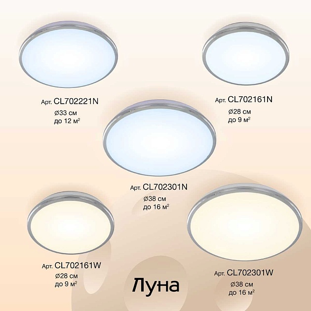 Потолочный светодиодный светильник Citilux Луна CL702301W Фото № 8