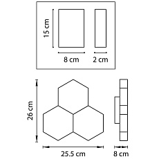 Настенный светодиодный светильник Lightstar Favo 750632 2