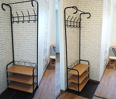 Гардеробная вешалка Sheffilton M-306 черный муар/бук 4030401901 2