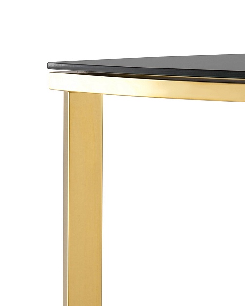 Консоль Stool Group АЛЬБА 115х30 стекло черное сталь золото ECST-095-SR-TG Фото № 2