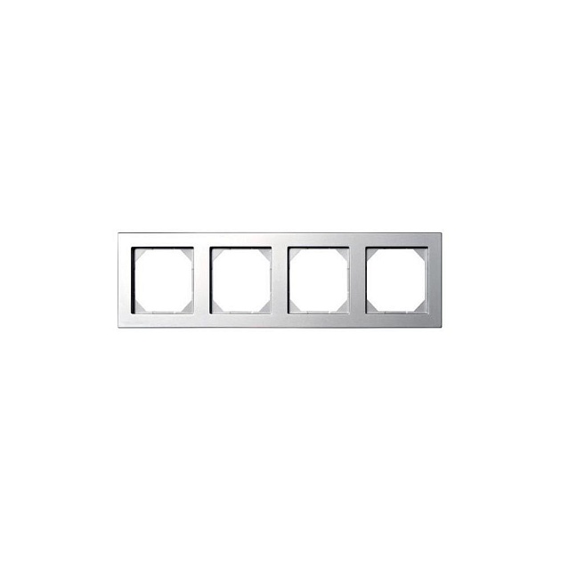 Рамка 4-постовая Liregus Epsilon серебро 28-189 Фото № 1