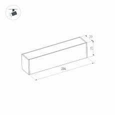 Трековый светодиодный светильник для магнитного шинопровода Arlight Mag-Flat-25-L200-6W Warm3000 033673 1