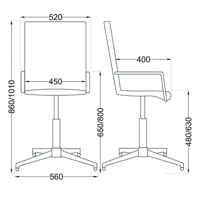 Поворотное кресло AksHome Rosio розовый, экокожа 58826 Фото № 2