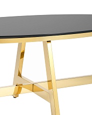 Журнальный стол Stool Group Альба 100*50 черное стекло/сталь золото УТ000004641 3