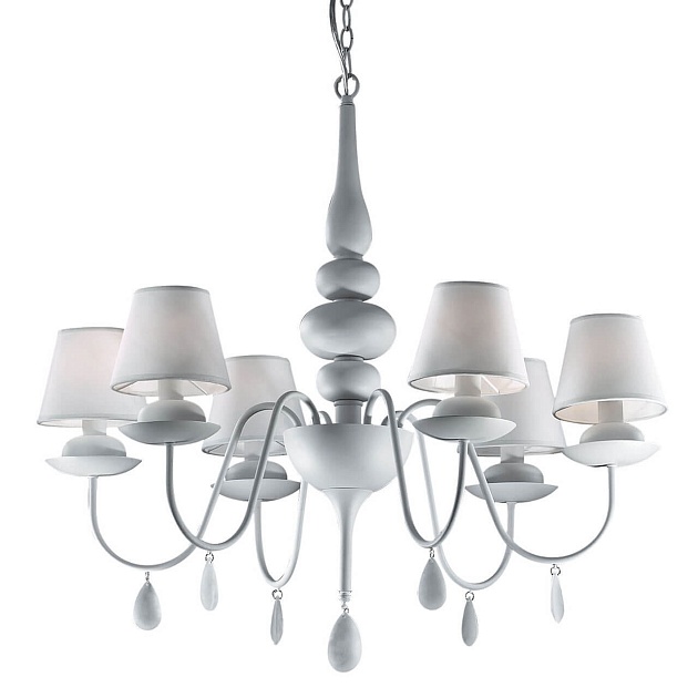Подвесная люстра Ideal Lux Blanche SP6 Bianco 035581 Фото № 1