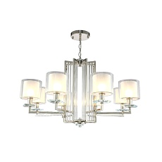 Подвесная люстра Crystal Lux Nicolas SP-PL8 Nickel/White 4