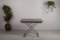 Стол-трансформер Levmar Compact D69/S59 дуб шамони темный/ опоры серебро 7125110717 2