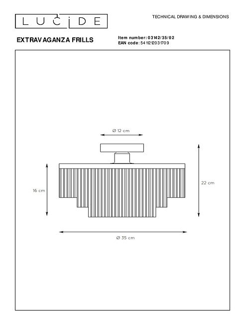 Потолочный светильник Lucide Extravaganza Frills 03142/35/02 Фото № 2