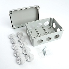 Коробка разветвительная STEKKER EBX20-310-55, 190*140*70мм, 10 вводов, IP55, светло-серая (GE41244) 4