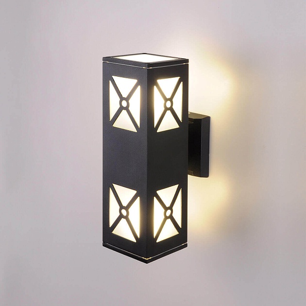 Уличный настенный cветильник Elektrostandard 1405 Techno черный a041976 Фото № 1