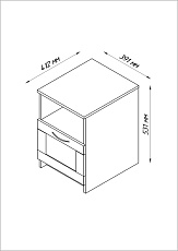 Прикроватная тумба Шведский Стандарт Сириус 2.02.03.010.1 3
