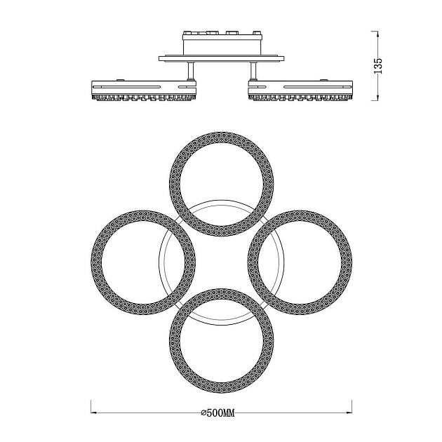Потолочная светодиодная люстра Escada Albus 10276/4LED APP Фото № 2