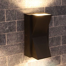 Уличный настенный светодиодный светильник Arte Lamp Gunter A6306AL-2BK 3