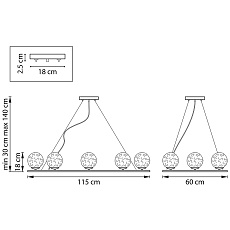 Подвесная люстра Lightstar Bari 815283 1