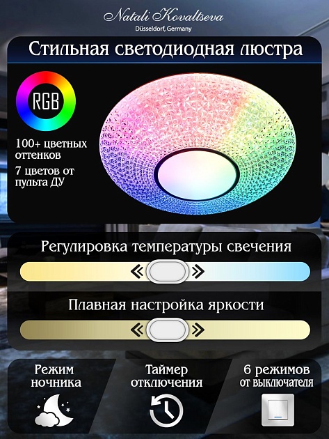 Потолочный светодиодный светильник Natali Kovaltseva Led Lamps 81236 Фото № 3