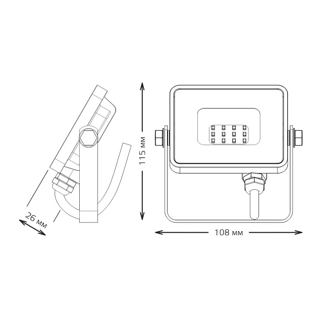 Прожектор светодиодный Gauss Qplus 10W 6500К 690511310 Фото № 5