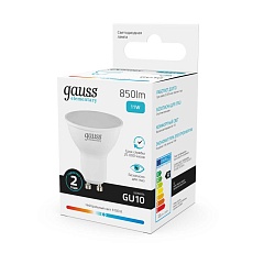 Лампа светодиодная Gauss GU10 11W 4100K матовая 13621 4