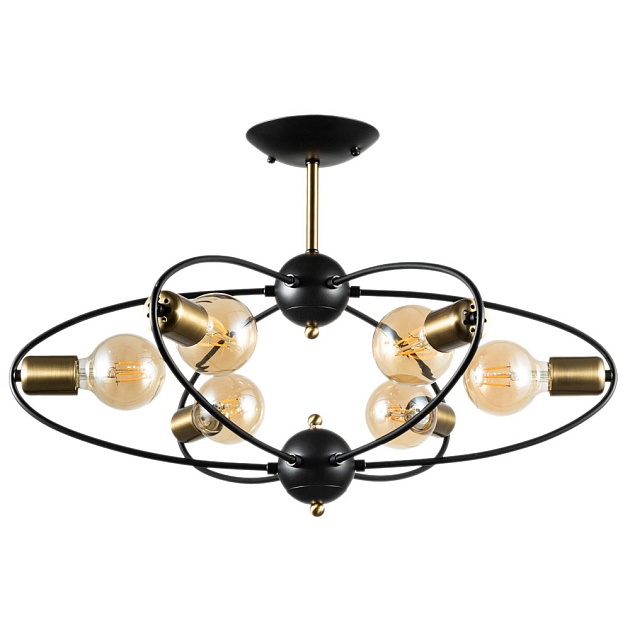 Потолочная люстра Arte Lamp Glasgow A1963PL-6BK Фото № 1