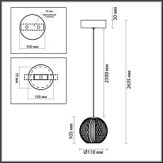 Подвесной светильник Odeon Light CRYSTAL 5007/5LA 2