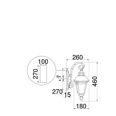 Уличный настенный светильник Maytoni Goiri O029WL-01BZ 2