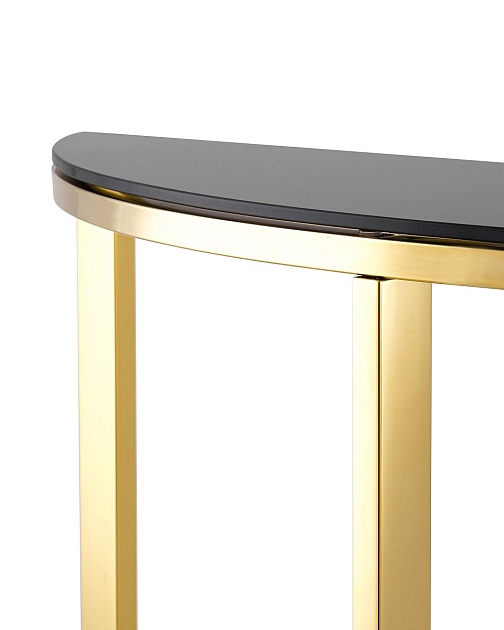Консоль Stool Group АЛЬБА 115х30 стекло черное сталь золото ECST-095-SR-TG Фото № 4