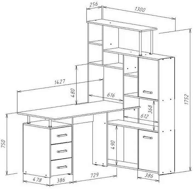 Письменный стол Woodville КС-15 328694 Фото № 2