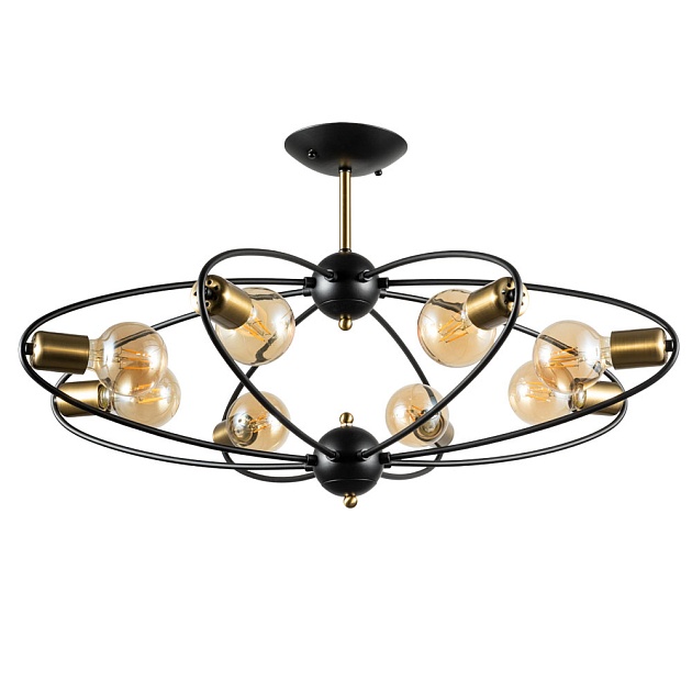 Потолочная люстра Arte Lamp Glasgow A1963PL-8BK Фото № 1