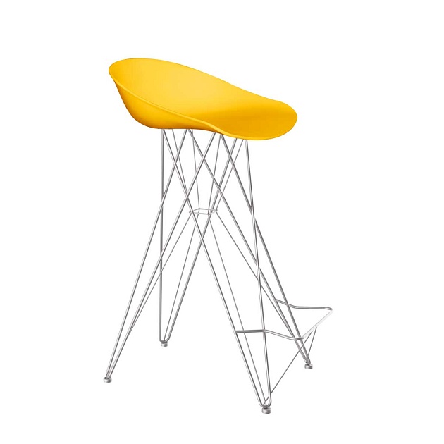 Барный стул Sheffilton SHT-ST19/S66 желтый/хром лак 2662741703 Фото № 1