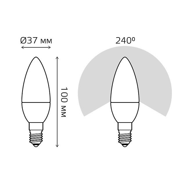 Лампа светодиодная Gauss E14 6W 3000K матовая 33116 изображение 6 Лампа светодиодная Gauss E14 6W 3000K матовая 33116 Фото № 6