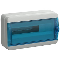 TEKFOR Корпус пластиковый КМПн-18 IP65 синяя прозрачная дверь IEK TF5-KP72-N-18-65-K03-K07