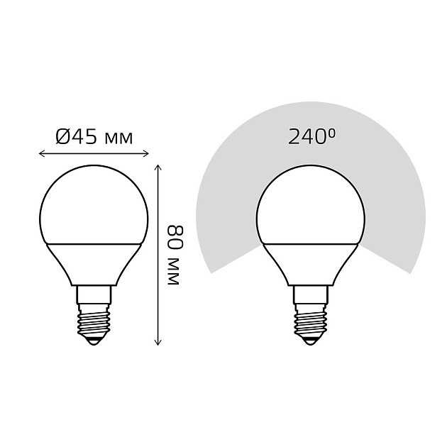 Лампа светодиодная Gauss E14 6.5W 4100K матовая 105101207 Фото № 2
