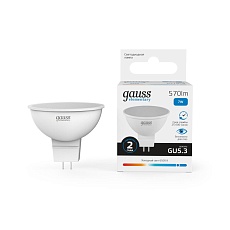 Лампа светодиодная Gauss GU5.3 7W 6500K матовая 13537 3