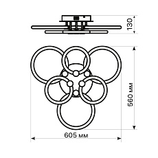 Потолочная светодиодная люстра Ritter Ottimo 51613 6 1