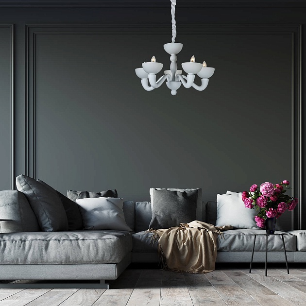 Подвесная люстра Divinare Bianca 7091/01 LM-5 Фото № 6