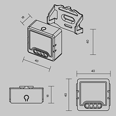Wi-Fi выключатель одноканальный (без нуля) Maytoni Technical Smart home MSN001 1