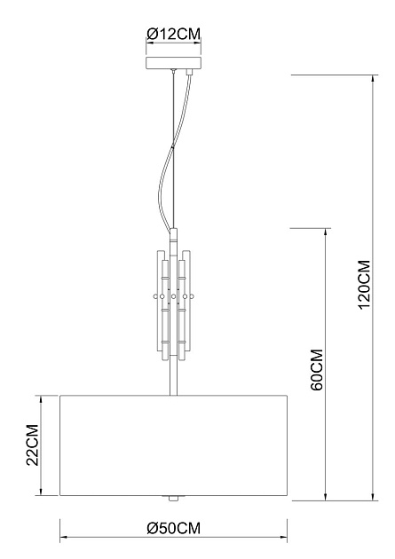 Подвесной светильник Arte Lamp Taygeta A4097SP-5CC Фото № 2