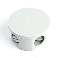 Коробка разветвительная STEKKER EBX20-34-44, 75*75*40мм, 4 ввода, IP44, светло-серая (GE41237)