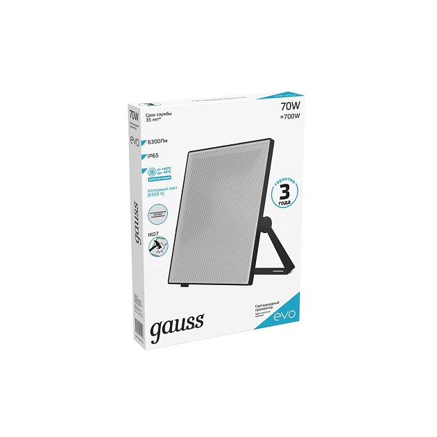 Прожектор светодиодный Gauss Evo 70W 6500К 687511370 Фото № 2