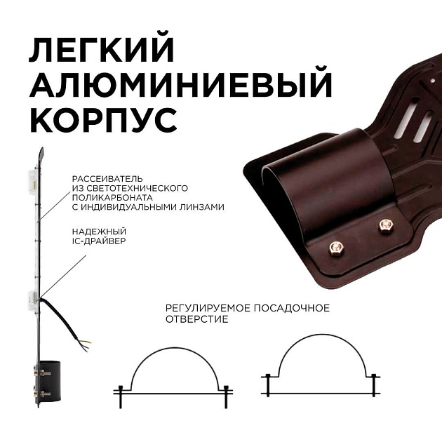 Уличный консольный светодиодный светильник Apeyron 29-08 Фото № 2