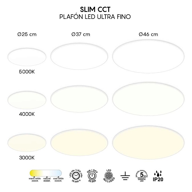 Потолочный светильник Mantra SLIM CCT 8690 изображение 6 Потолочный светильник Mantra SLIM CCT 8690 Фото № 6