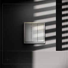 Выключатель встраиваемый Voltum S70 трехклавишный 10А, (шелк) VLS030104 5