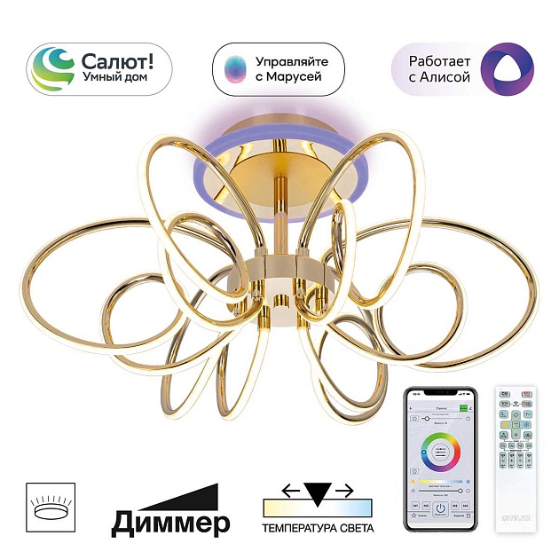 Потолочная светодиодная люстра Citilux Salma Smart CL224A162 Фото № 1