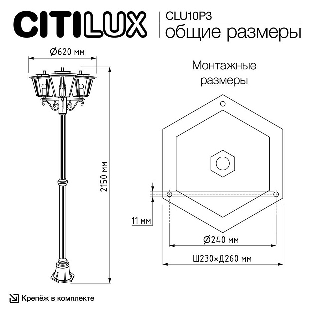 Уличный светильник Citilux FORTS CLU10P3 изображение 10 Уличный светильник Citilux FORTS CLU10P3 Фото № 10