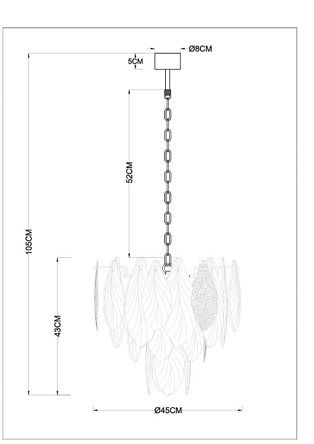 Подвесная люстра Arte Lamp Felicita A4080LM-6GO Фото № 2