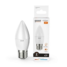 Лампа светодиодная Gauss E27 6W 3000K матовая 33216 3