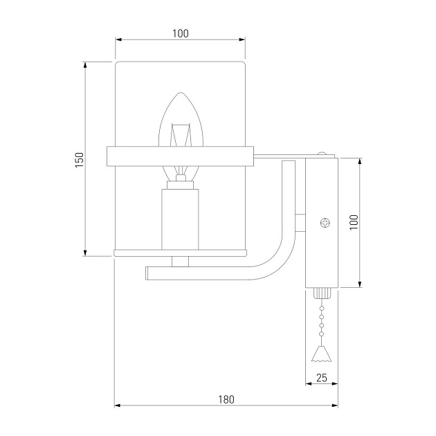 Бра Eurosvet 60085/1 античная бронза Фото № 2