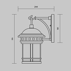 Уличный настенный светильник Maytoni Salamanca O031WL-01BR 2
