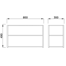 Обувница AksHome Avrora светлое дерево/металл 62179 1