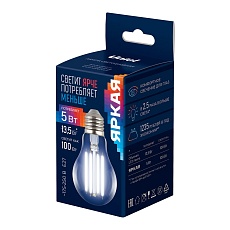 Лампа светодиодная Uniel E27 5W 4000K прозрачная LED-A60-5W/4000K/E27/CL GLY01TR UL-00011933 2