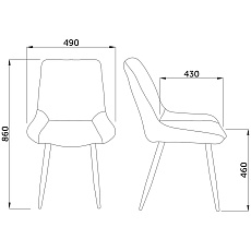 Кухонный стул AksHome Nika светло-серый, велюр 72320 1